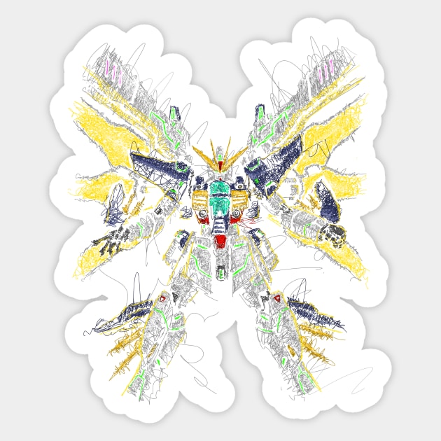 Gundam Double X Sticker by Shawngkolon